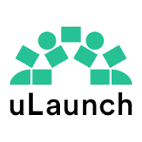 uLaunch logo with teal geometric shapes forming a stylized arc above the word uLaunch