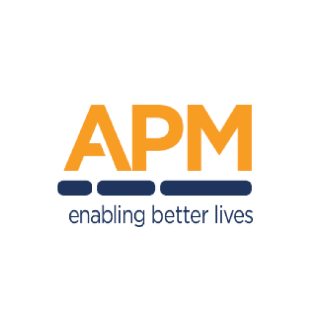APM logo with tagline enabling better lives