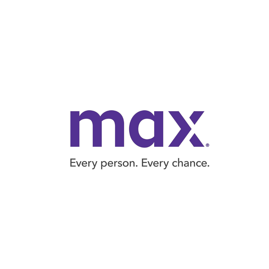 Max logo with tagline Every person. Every chance.